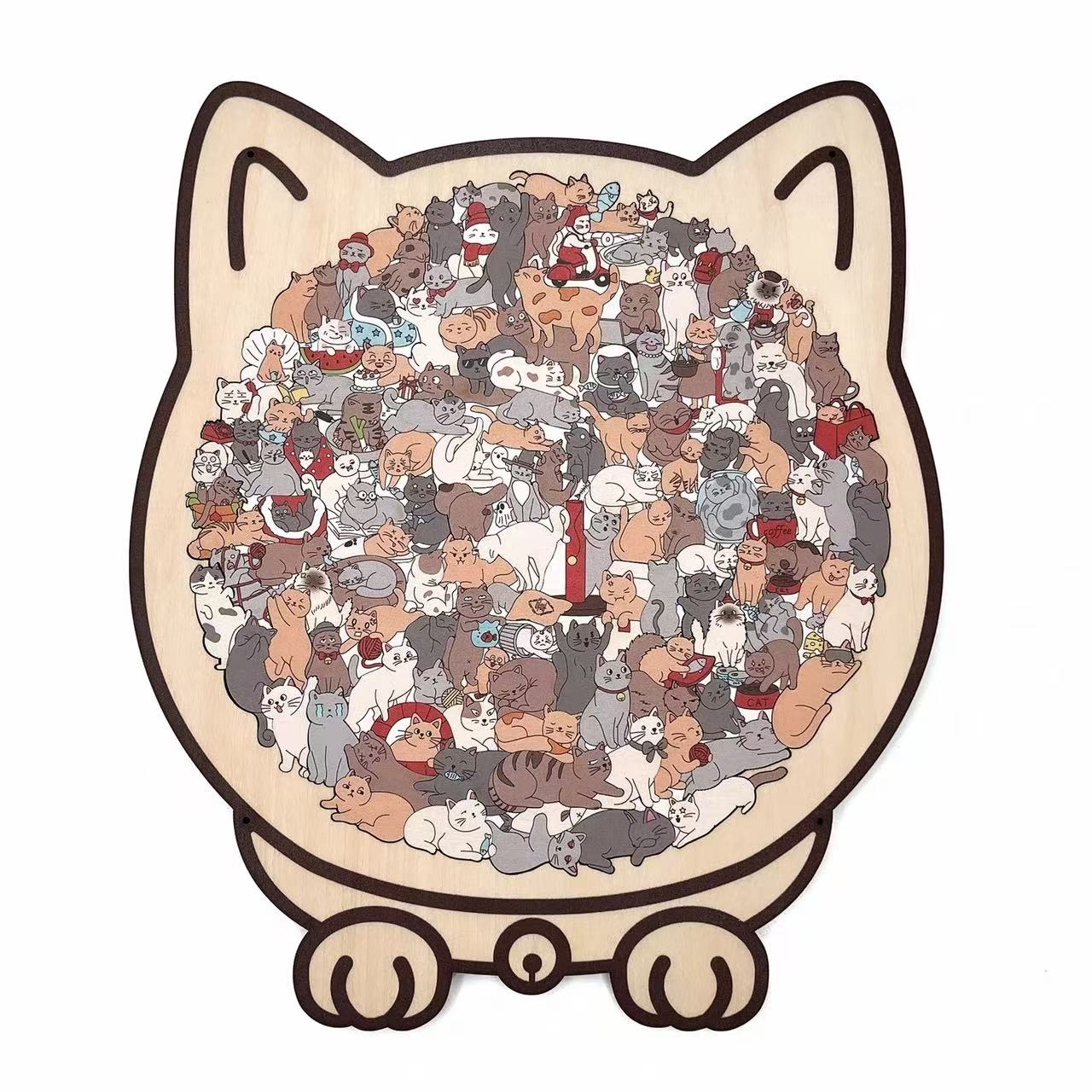135pcs Cat-shaped Wooden Jigsaw Puzzle Gifts for Cat Lovers Home Decorations Unique Irregular Puzzle Pieces Game Birthday Xmas
135pcs Cat-shaped Wooden Jigsaw Puzzle Gifts for Cat Lovers Home Decorations Unique Irregular Puzzle Pieces Game Birthday Xmas