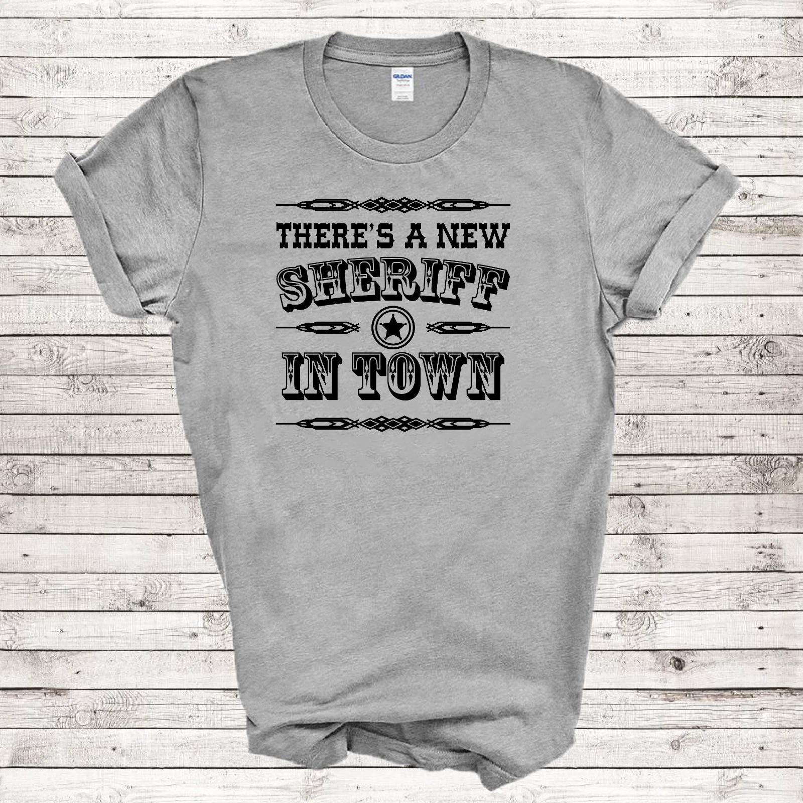There Is A New Sheriff In Town Funny Cop Police Gift Law Sport Gray T-Shirt XL
There Is A New Sheriff In Town Funny Cop Police Gift Law Sport Gray T-Shirt XL