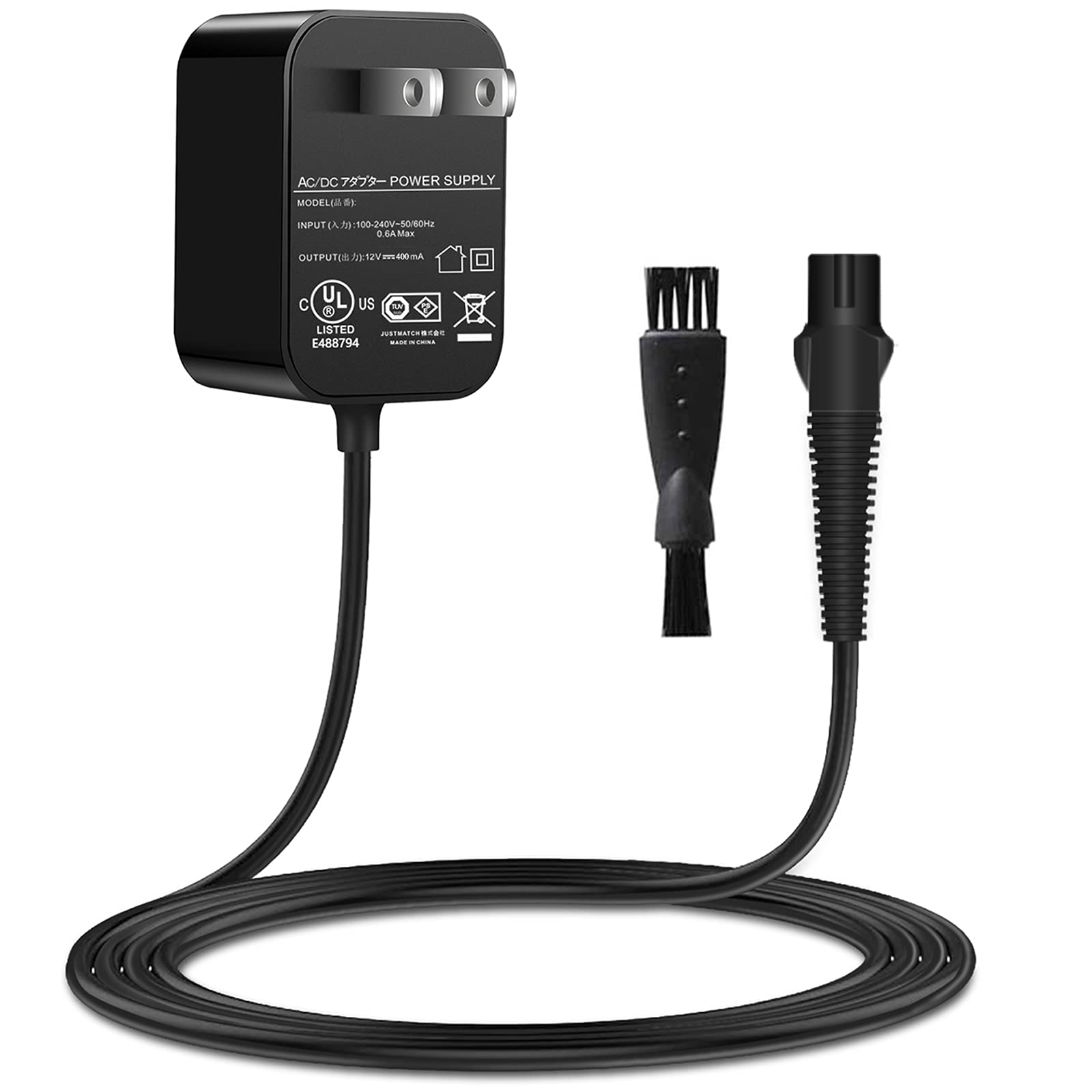 VHBW, сумісний із зарядним пристроєм для бритви Braun Series 3040s 3010s 5414 4746 9093 310s, сертифікований PSE, сумісний шнур для заряджання Braun 12V0.4A 9/5/7/3/1/ коричневий
VHBW, сумісний із зарядним пристроєм для бритви Braun Series 3040s 3010s 5414 4746 9093 310s, сертифікований PSE, сумісний шнур для заряджання Braun 12V0.4A 9/5/7/3/1/ коричневий