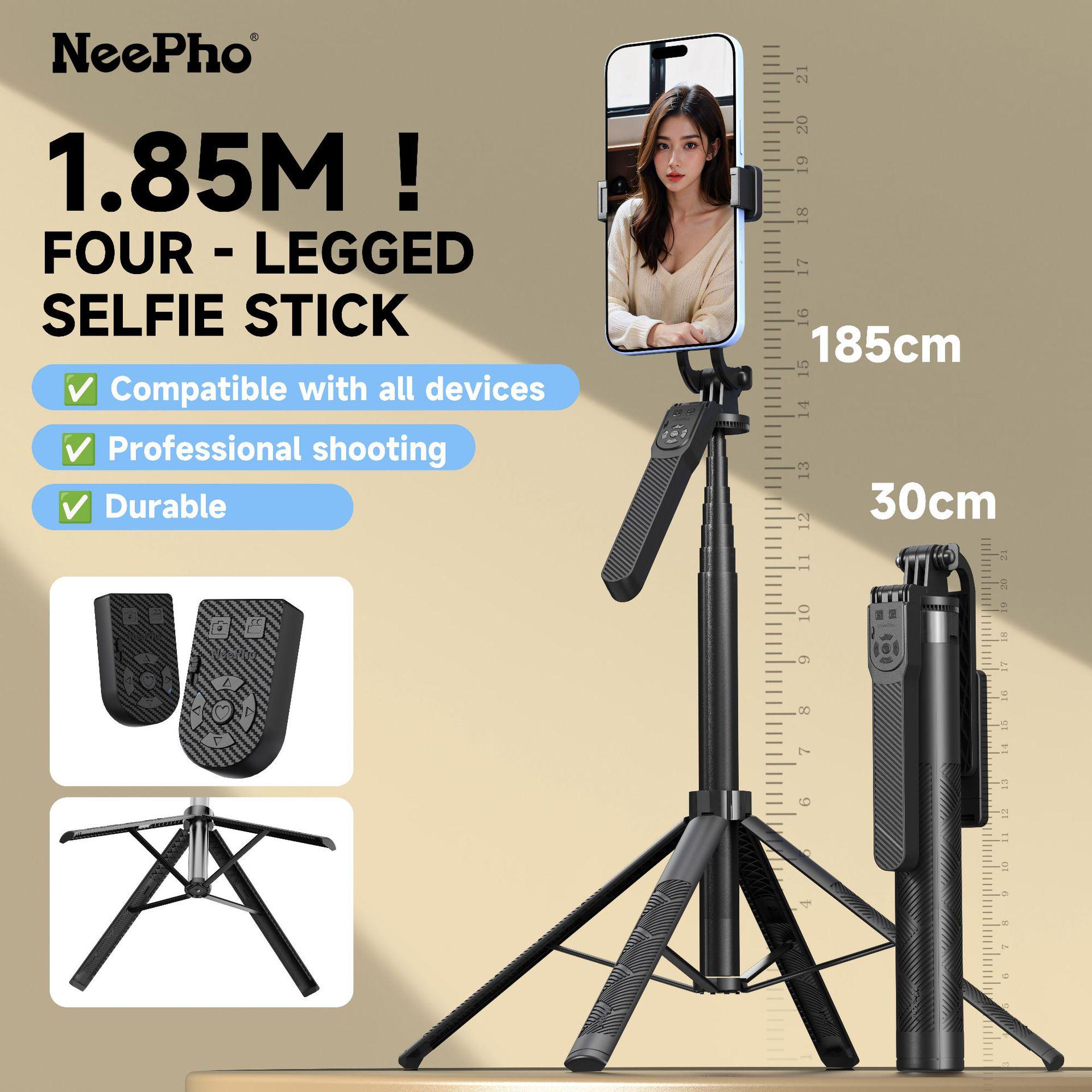 Neepho NP-L7 Bluetooth Selfie Stick & Stabilizer: 4-Legged Mobile Phone Stand for Live Streaming чорний
Neepho NP-L7 Bluetooth Selfie Stick & Stabilizer: 4-Legged Mobile Phone Stand for Live Streaming чорний