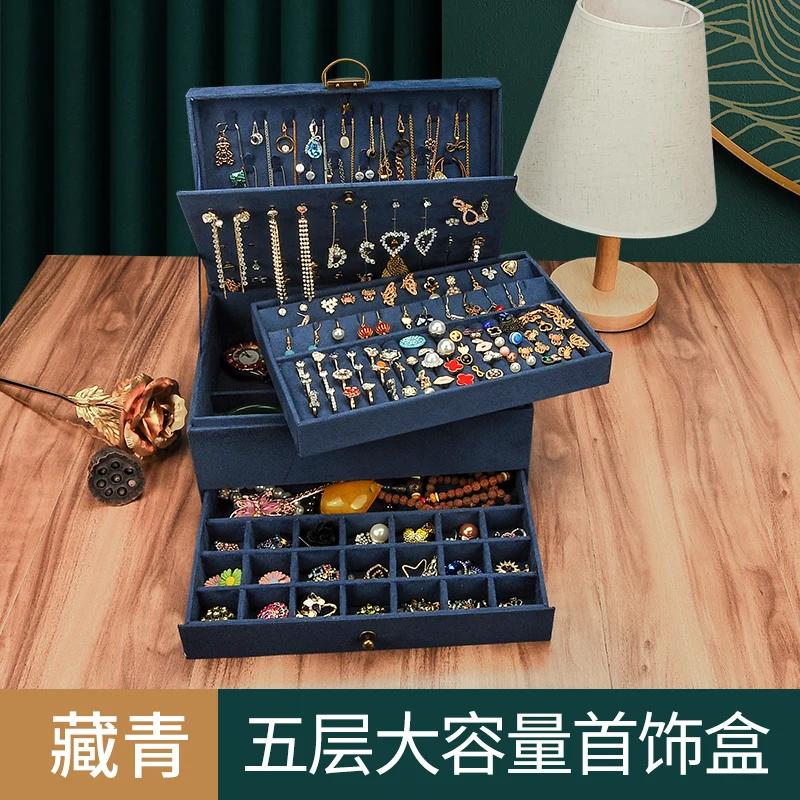 Luxury Drawer Storage Box Jewelry Desk High Capacity Storage Box Nordic Creativity Earrings Necklace Bracelet Home Accessories
Luxury Drawer Storage Box Jewelry Desk High Capacity Storage Box Nordic Creativity Earrings Necklace Bracelet Home Accessories