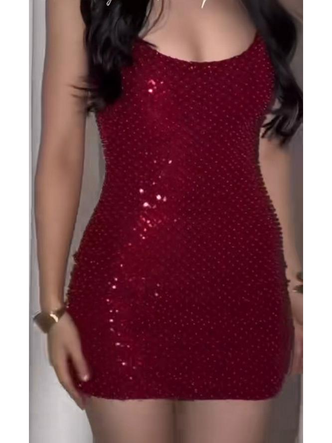 2026 Spaghetti Strap Beaded Hot Stamping Tight-fitting Sexy Women s Dress Medium червоний
2026 Spaghetti Strap Beaded Hot Stamping Tight-fitting Sexy Women s Dress Medium червоний