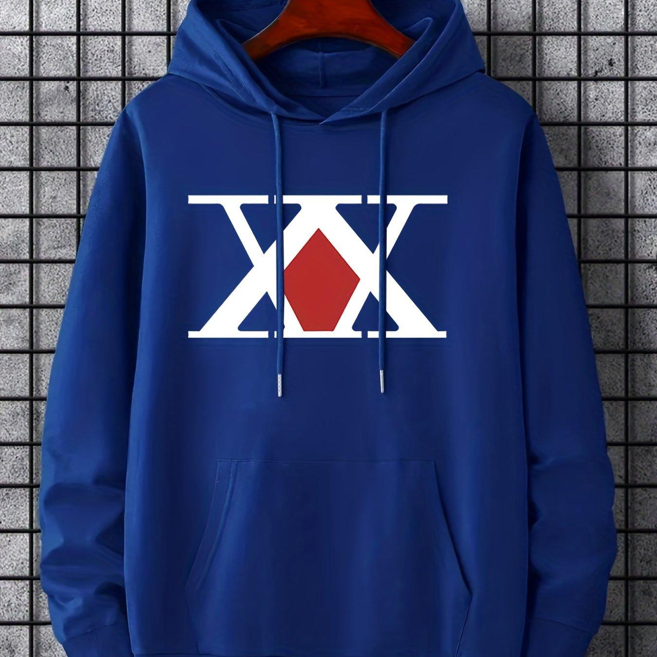 Hoodies For Men, Double X Graphic Hoodie, Men’s Casual Pullover Hooded Sweatshirt With Kangaroo Pocket For Spring Fall, As Gifts XL
Hoodies For Men, Double X Graphic Hoodie, Men’s Casual Pullover Hooded Sweatshirt With Kangaroo Pocket For Spring Fall, As Gifts XL