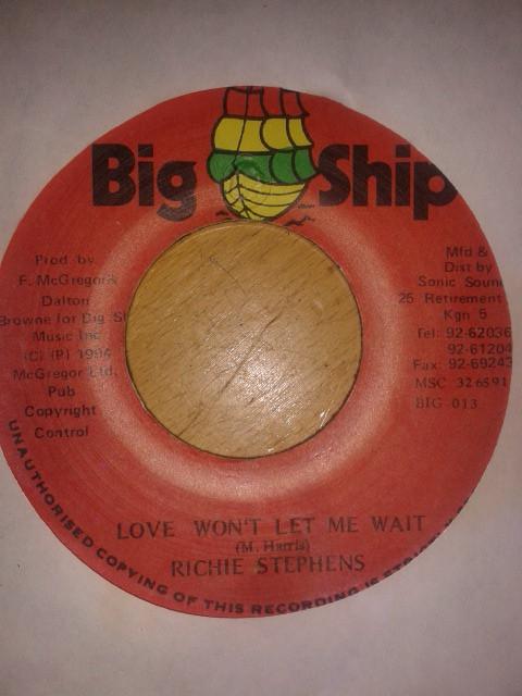 7inch Record RICHIE STEPHENS - Love Won t Let Me Wait BIG019 Big Ship 1994 Jamaica Reggae, Ska & Dub Used
7inch Record RICHIE STEPHENS - Love Won t Let Me Wait BIG019 Big Ship 1994 Jamaica Reggae, Ska & Dub Used