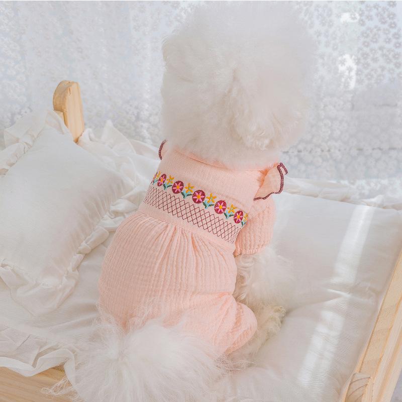 Spring puppy dog flower embroidered belly coat cat loungewear medium and small dog puppy belly pet clothes XXL (recommended weight 15-10 kg) рожевий
Spring puppy dog flower embroidered belly coat cat loungewear medium and small dog puppy belly pet clothes XXL (recommended weight 15-10 kg) рожевий