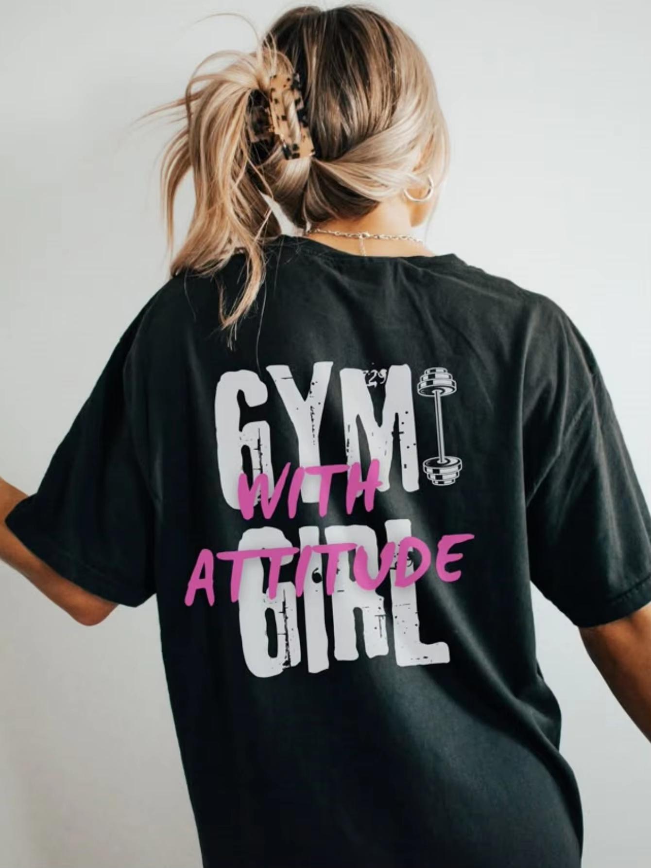 Men Women S Gym with Attitude Graphic Tee Black Casual Knit T-Shirt with Pink White Letter Print Short Sleeve Round Neck 4XL
Men Women S Gym with Attitude Graphic Tee Black Casual Knit T-Shirt with Pink White Letter Print Short Sleeve Round Neck 4XL