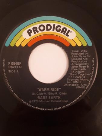 7inch Record RARE EARTH Warm Ride P0640F Prodigal 1978 Canada Rock Used
7inch Record RARE EARTH Warm Ride P0640F Prodigal 1978 Canada Rock Used