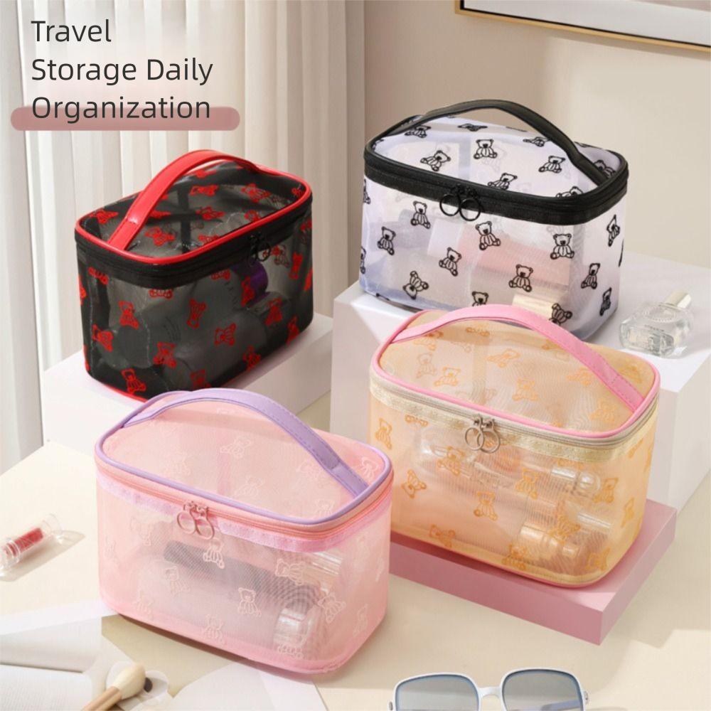 Zipper Mesh Cosmetic Bags INS Toiletries Storage Pouch Casual Perspective Makeup Bag Gym White Style D
Zipper Mesh Cosmetic Bags INS Toiletries Storage Pouch Casual Perspective Makeup Bag Gym White Style D