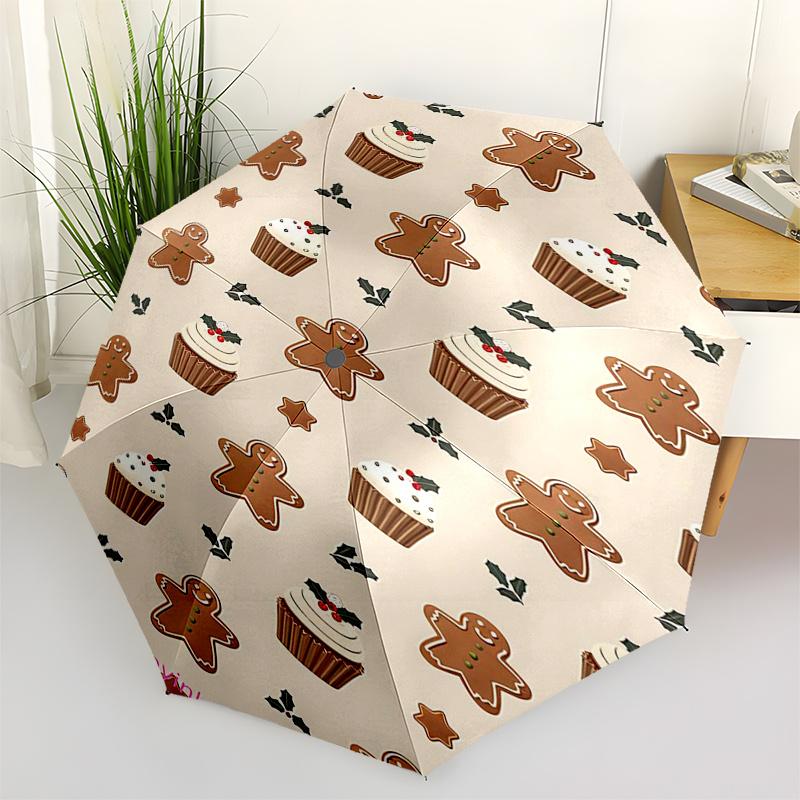 Gingerbread Man Themed Travel Umbrella 8 Ribs Automatic Opening and Closing, Portable Folding Design, Compact and Stylish Umbrella Suitable
Gingerbread Man Themed Travel Umbrella 8 Ribs Automatic Opening and Closing, Portable Folding Design, Compact and Stylish Umbrella Suitable