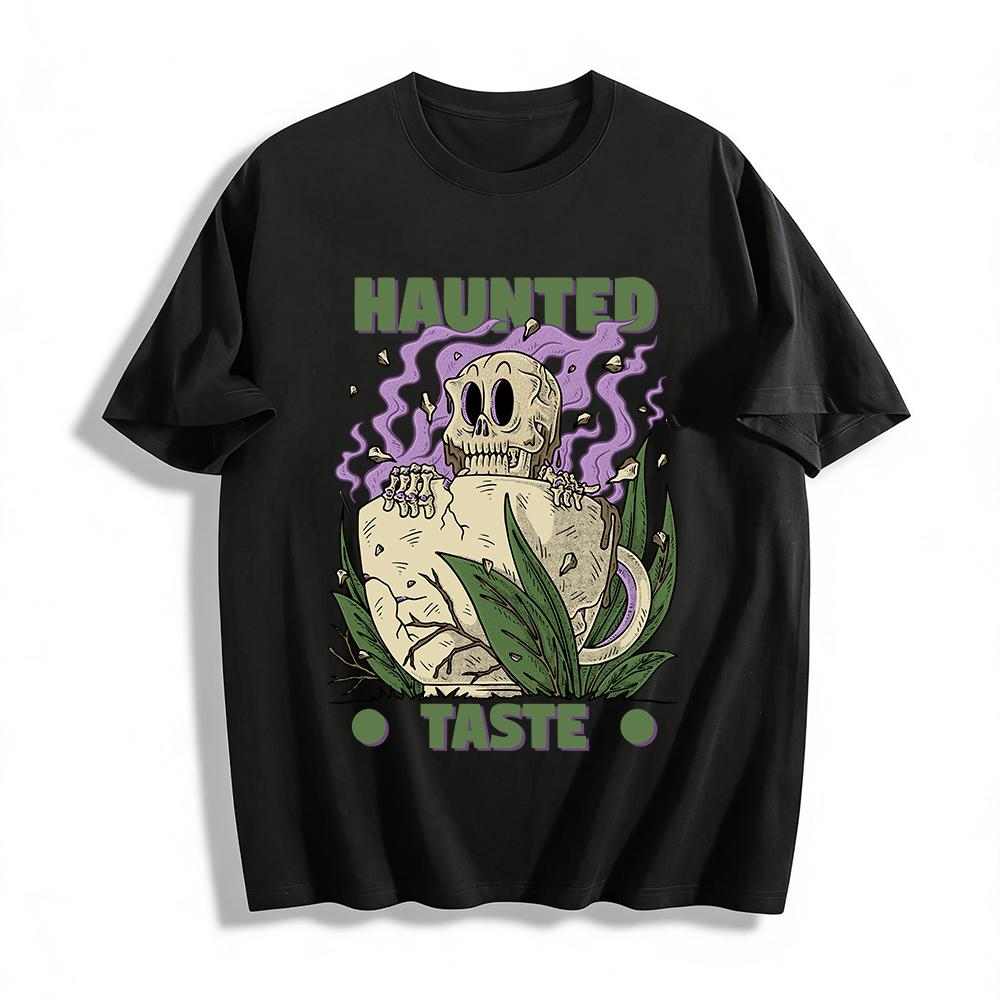 Vintage Haunted Skull Cup Print T-shirt Halloween Spooky Style Casual Breathable Cotton Top Pure cotton T-shirt XXS
Vintage Haunted Skull Cup Print T-shirt Halloween Spooky Style Casual Breathable Cotton Top Pure cotton T-shirt XXS