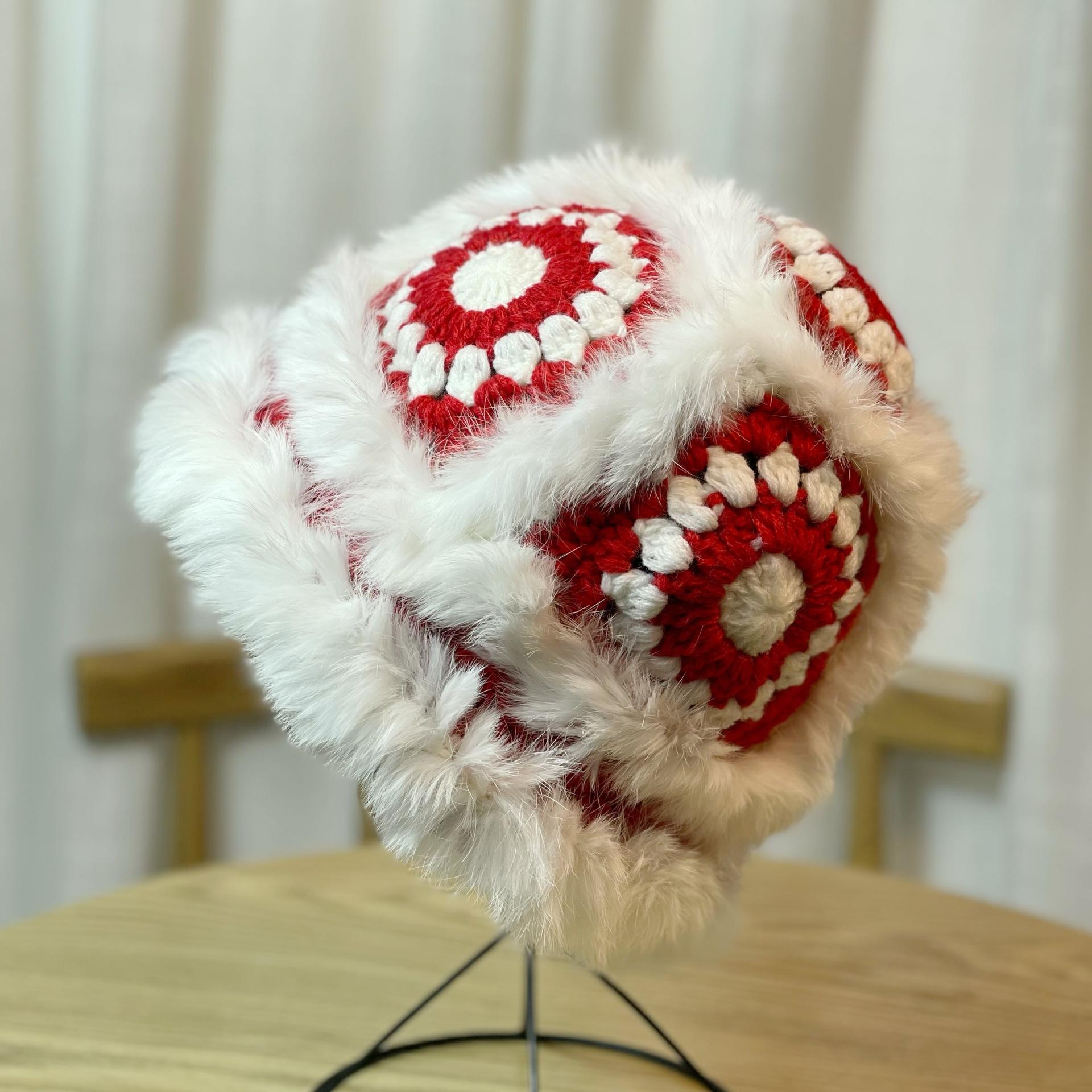 Rabbit Fur Handmade Plush Hat for Women, Autumn and Winter Fluffy Tiger Head Lion Head Hat, Cute and Face-Slimming Knitted Fisherman Hat Adult54-62Average Size червоний
Rabbit Fur Handmade Plush Hat for Women, Autumn and Winter Fluffy Tiger Head Lion Head Hat, Cute and Face-Slimming Knitted Fisherman Hat Adult54-62Average Size червоний
