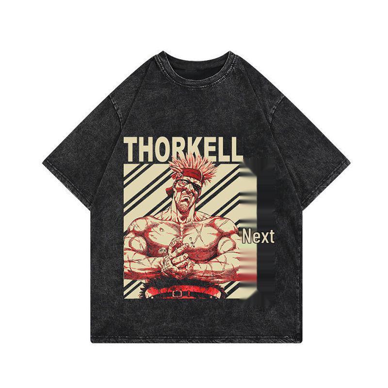 ВИНЛАНДСКАЯ САГА Футболка в стиле ретро с эффектом стирки - Свободный крой, Короткий рукав, Летний принт 2XL
ВИНЛАНДСКАЯ САГА Футболка в стиле ретро с эффектом стирки - Свободный крой, Короткий рукав, Летний принт 2XL