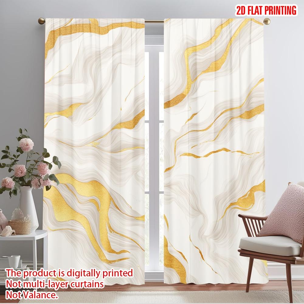 2pcs,2D plane printing Minimalist Curtains Golden Swirling Strokes Polyester (without rod) Gifts Use for Bedroom, Living Room, 52.50×116.00 CM 2pcs
2pcs,2D plane printing Minimalist Curtains Golden Swirling Strokes Polyester (without rod) Gifts Use for Bedroom, Living Room, 52.50×116.00 CM 2pcs