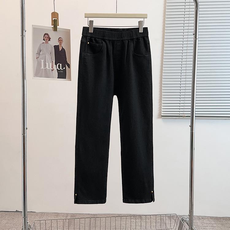 Plus Size Slimming High Elastic Straight-Leg Denim Pants for Women 8XL (230-260 jin) чёрный
Plus Size Slimming High Elastic Straight-Leg Denim Pants for Women 8XL (230-260 jin) чёрный