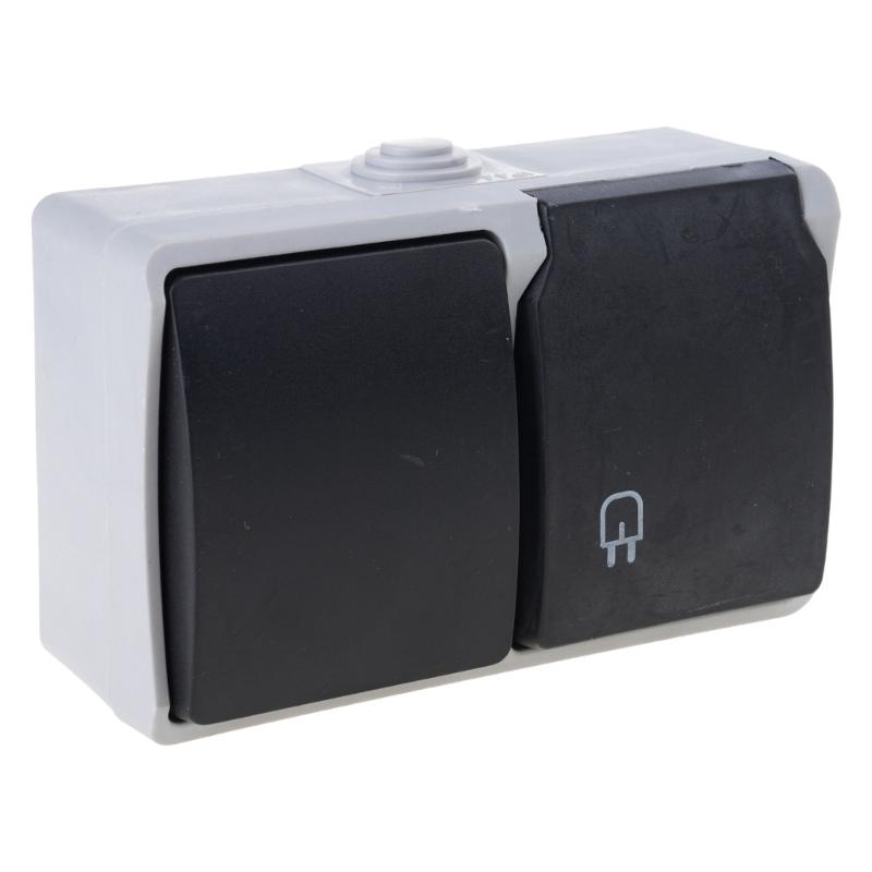 Electrical Outlet Household Two Hole Socket With Cover 2 Gang Waterproof Outlet with Cover Outdoor Power Socket 1
Electrical Outlet Household Two Hole Socket With Cover 2 Gang Waterproof Outlet with Cover Outdoor Power Socket 1