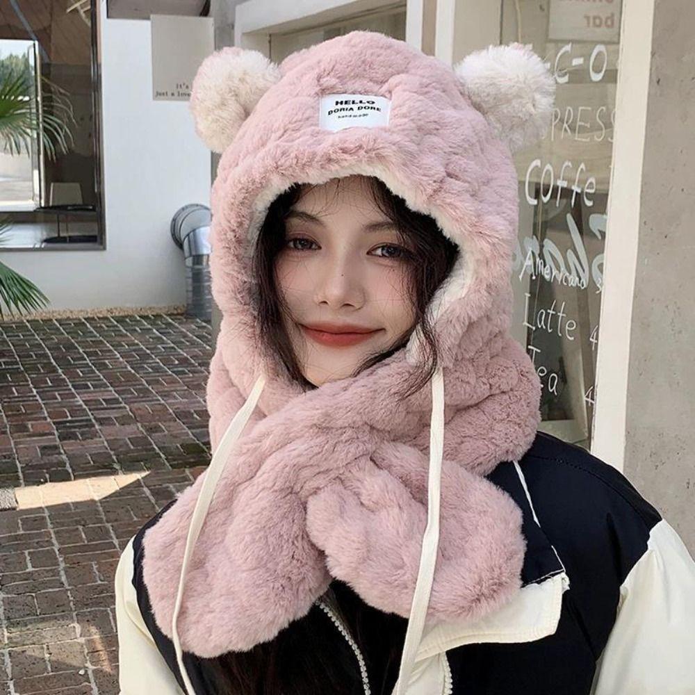 Thickened Ear Protection Cap Plush Balaclava Hat Cute Hooded Scarf Pullover Hat Outdoor белый
Thickened Ear Protection Cap Plush Balaclava Hat Cute Hooded Scarf Pullover Hat Outdoor белый