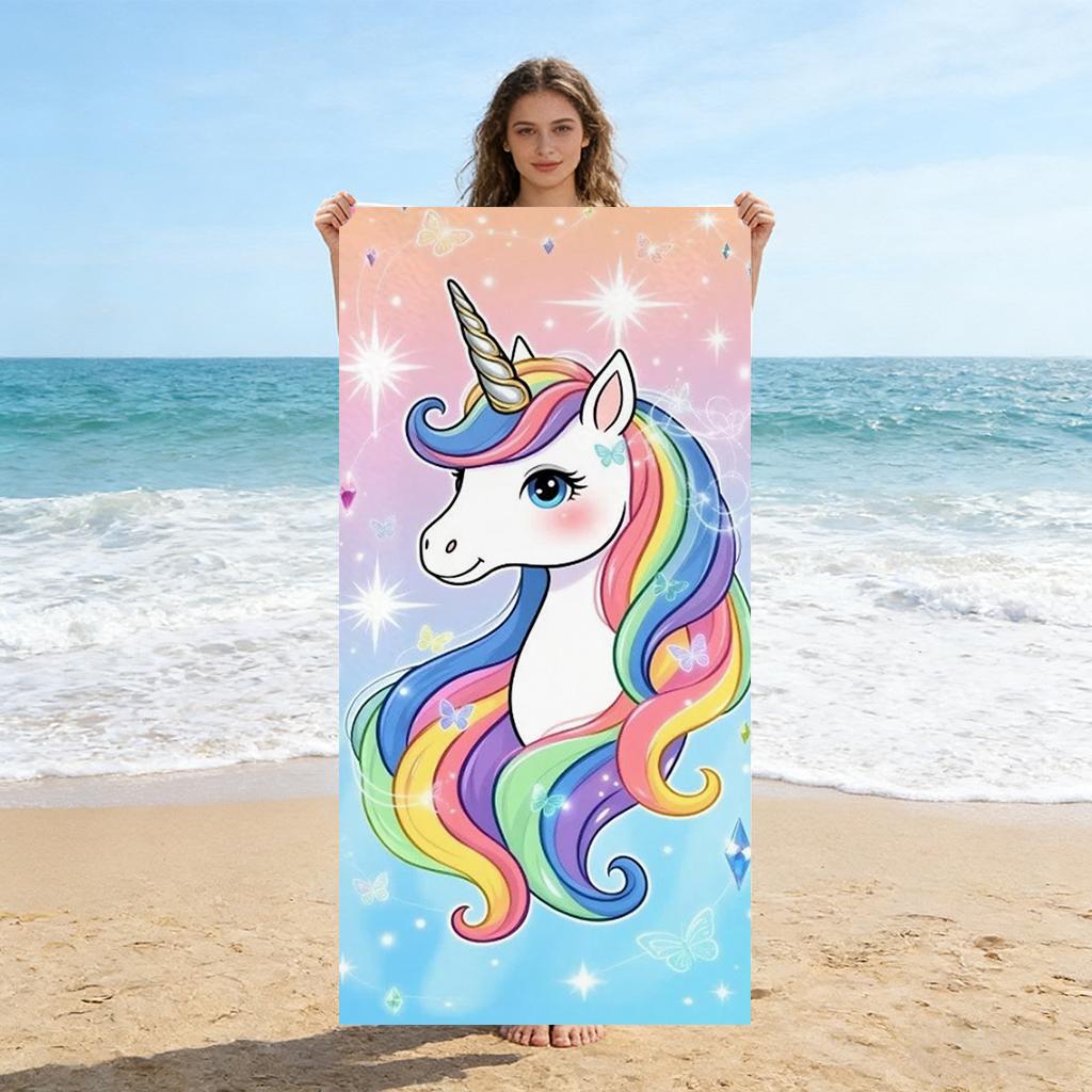 Unicorn Pattern Beach Towel Soft Microfiber Extra Large Absorbent Bath Towel for Travel Swimming Pool Surfing Yoga Camping Beach W40*H60(CM)
Unicorn Pattern Beach Towel Soft Microfiber Extra Large Absorbent Bath Towel for Travel Swimming Pool Surfing Yoga Camping Beach W40*H60(CM)
