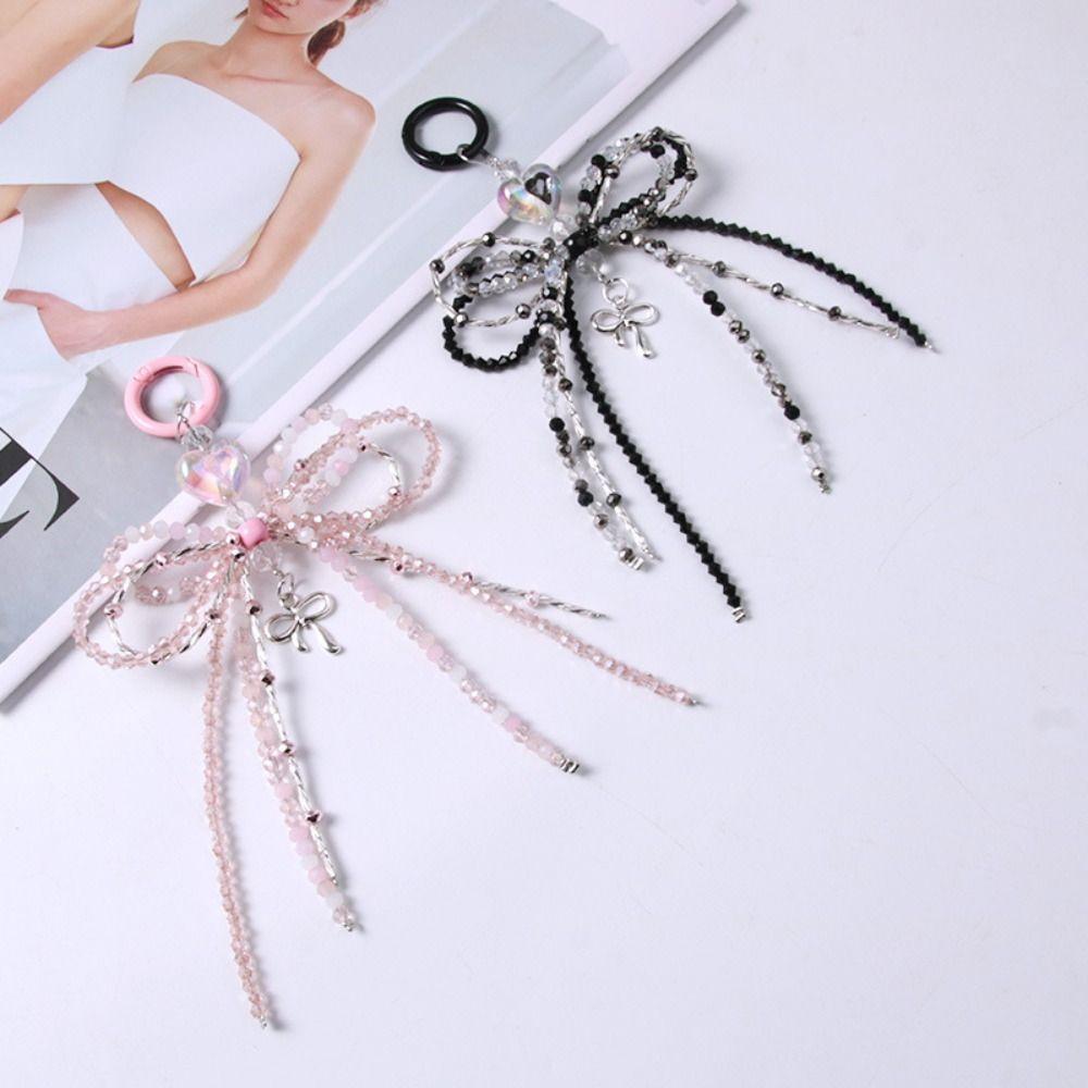 Heart Bead Bowknot Keychain Portable Crystal Keychain Creative Bead String Pendant Gifts
Heart Bead Bowknot Keychain Portable Crystal Keychain Creative Bead String Pendant Gifts