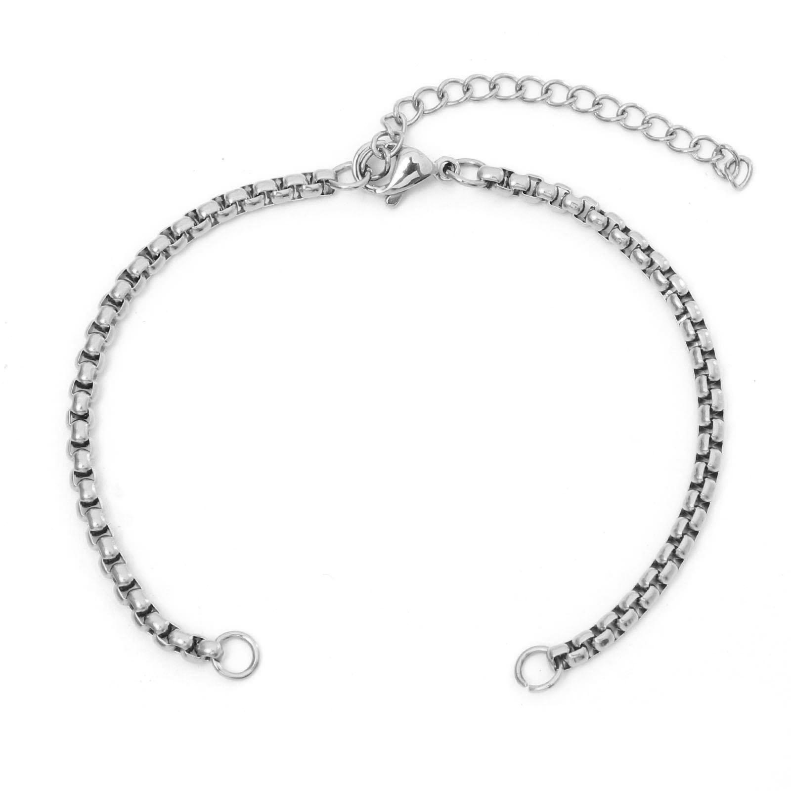 1 Piece 304 Stainless Steel Link Chain Bracelets Components Silver Color DIY Making Bracelet Jewelry Findings 17cm(6 6/8 ) long 17cm long
1 Piece 304 Stainless Steel Link Chain Bracelets Components Silver Color DIY Making Bracelet Jewelry Findings 17cm(6 6/8 ) long 17cm long
