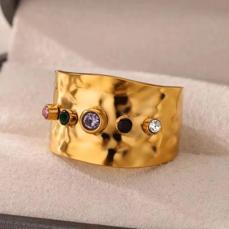 Huajie Women s Delicate Stainless Steel Gold Color Ring Different Colors Zirconia Inlaid Elegant Party Ring Trendy Open Ring золотий
Huajie Women s Delicate Stainless Steel Gold Color Ring Different Colors Zirconia Inlaid Elegant Party Ring Trendy Open Ring золотий