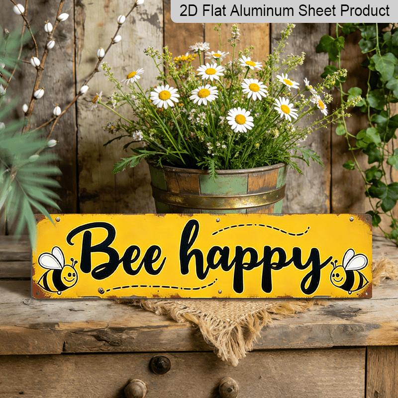 15.7×3.94inch Metal Signage Aluminum decorative sign a Bee Happy Design - a Charming Rustic Farmhouse Wall Decoration with Adorable Bees, Suitable 40cm x 10cm
15.7×3.94inch Metal Signage Aluminum decorative sign a Bee Happy Design - a Charming Rustic Farmhouse Wall Decoration with Adorable Bees, Suitable 40cm x 10cm