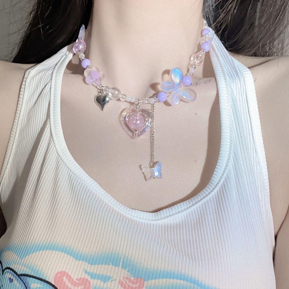 Dopamine Bow Chain Choker Overlay Star Collar Bone Chain Trendy Butterfly Choker Necklace Party Style A
Dopamine Bow Chain Choker Overlay Star Collar Bone Chain Trendy Butterfly Choker Necklace Party Style A