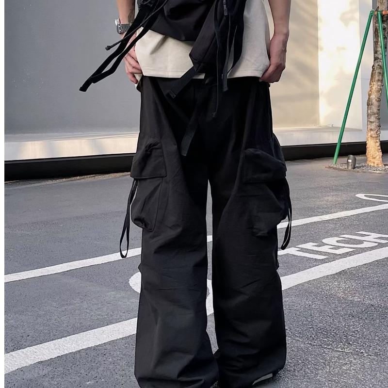 Мужские модные брюки свободного кроя с множеством карманов и широкими штанинами 2XL чёрный
Мужские модные брюки свободного кроя с множеством карманов и широкими штанинами 2XL чёрный