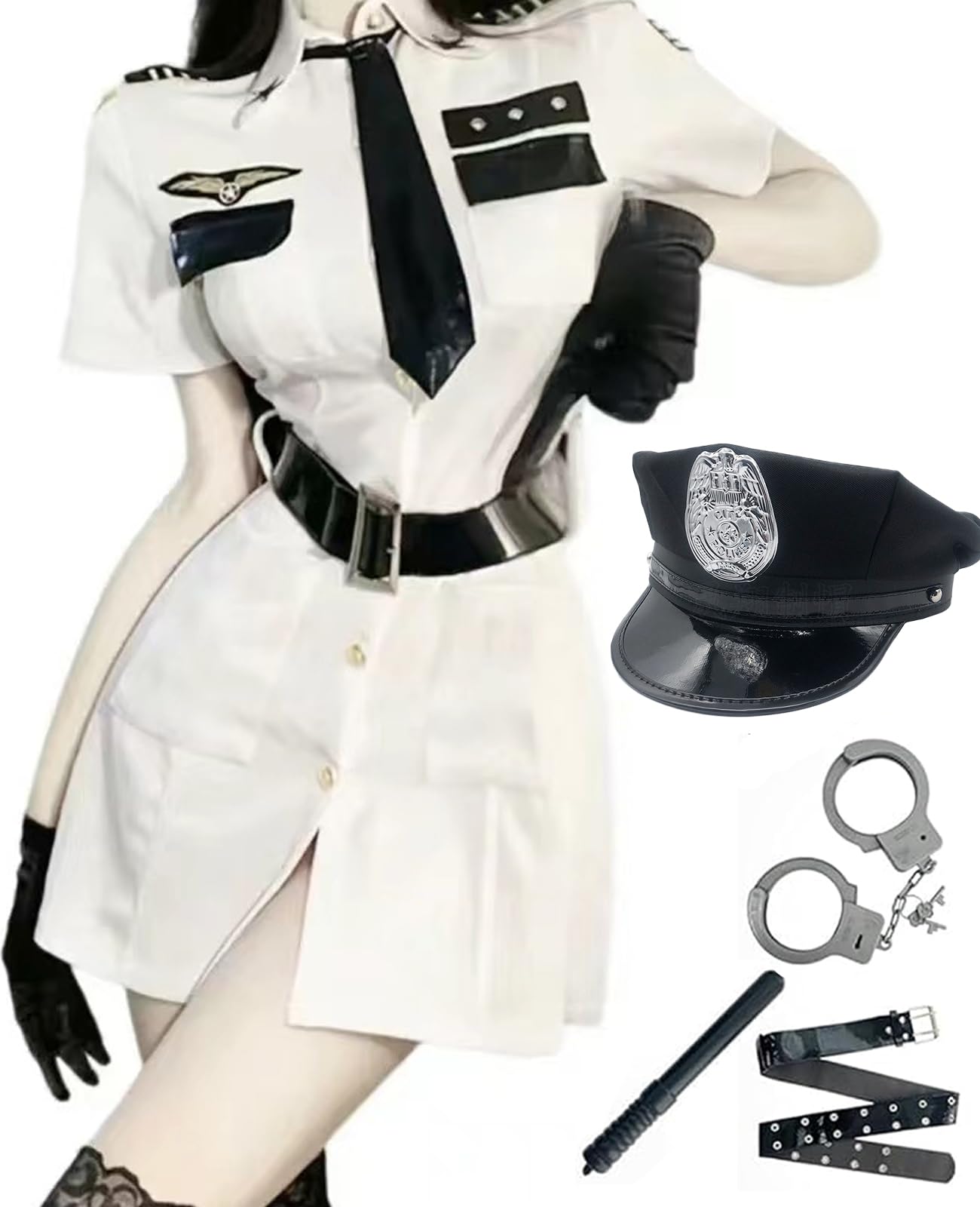 QOOLY Полицейский косплей Хэллоуин Полицейская Размер M Униформа, Костюм, Набор из 5 предметов, Униформа, Взрослый, Белый,
QOOLY Полицейский косплей Хэллоуин Полицейская Размер M Униформа, Костюм, Набор из 5 предметов, Униформа, Взрослый, Белый,