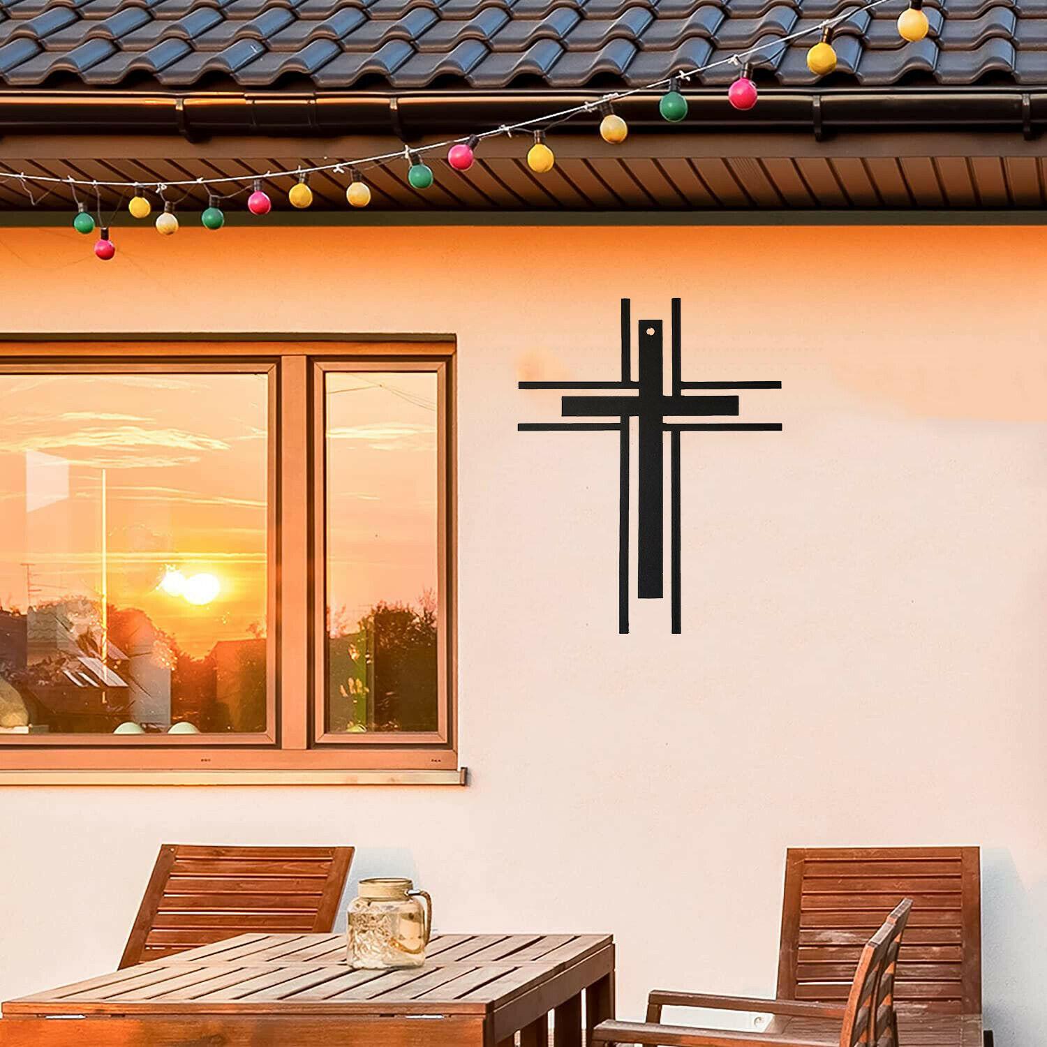 Metal Wall Cross Modern Décor Design (8.5 x 6.75 inches) Metal Wall Art 
Metal Wall Cross Modern Décor Design (8.5 x 6.75 inches) Metal Wall Art
