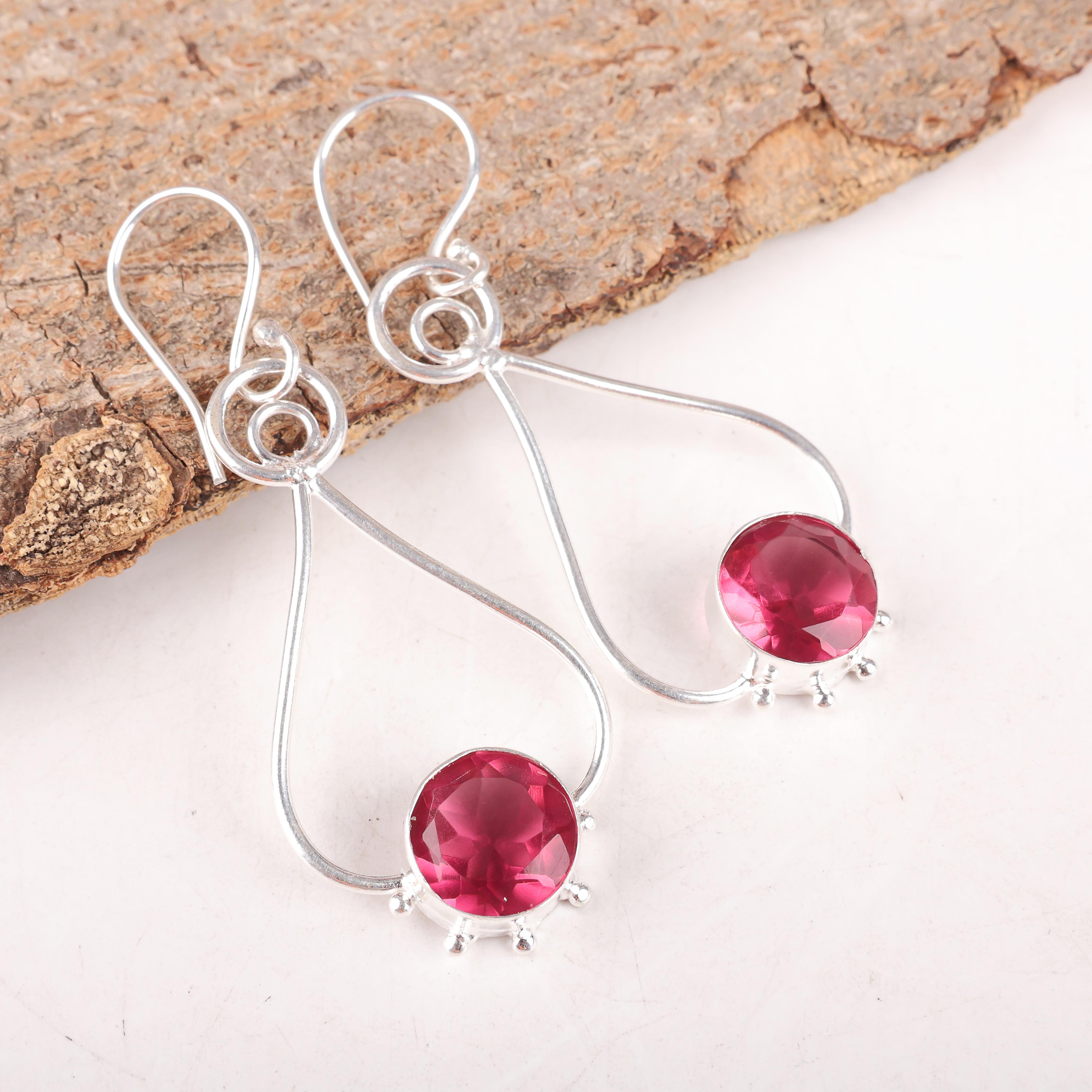 Pink Tourmaline 925 Solid Sterling Silver Earring, Handmade Gemstone Jewelry Earring, For Memorial Day
Pink Tourmaline 925 Solid Sterling Silver Earring, Handmade Gemstone Jewelry Earring, For Memorial Day