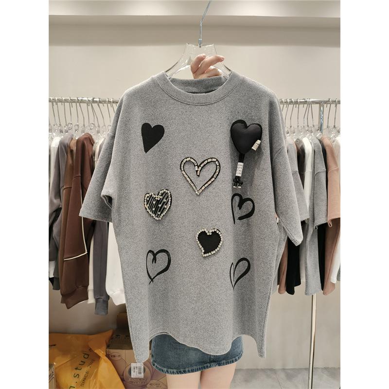 European Women s Large Short-Sleeve T-Shirt, 2023 Spring Design, Round Neck, Versatile Medium-Long Style. XL
European Women s Large Short-Sleeve T-Shirt, 2023 Spring Design, Round Neck, Versatile Medium-Long Style. XL