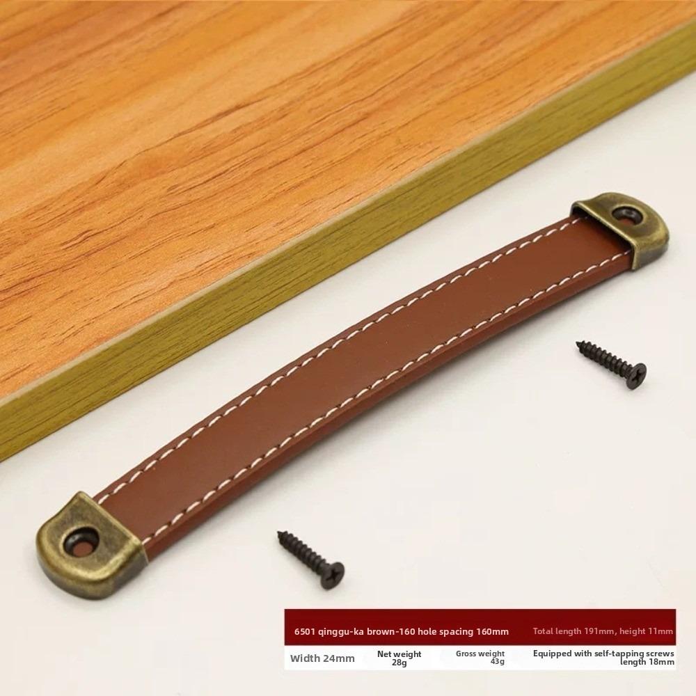 with Screws Furniture Handles Leather Kitchen Cabinet Handles Durable Wardrobe Drawer Door Pulls Light Brown 191mm
with Screws Furniture Handles Leather Kitchen Cabinet Handles Durable Wardrobe Drawer Door Pulls Light Brown 191mm