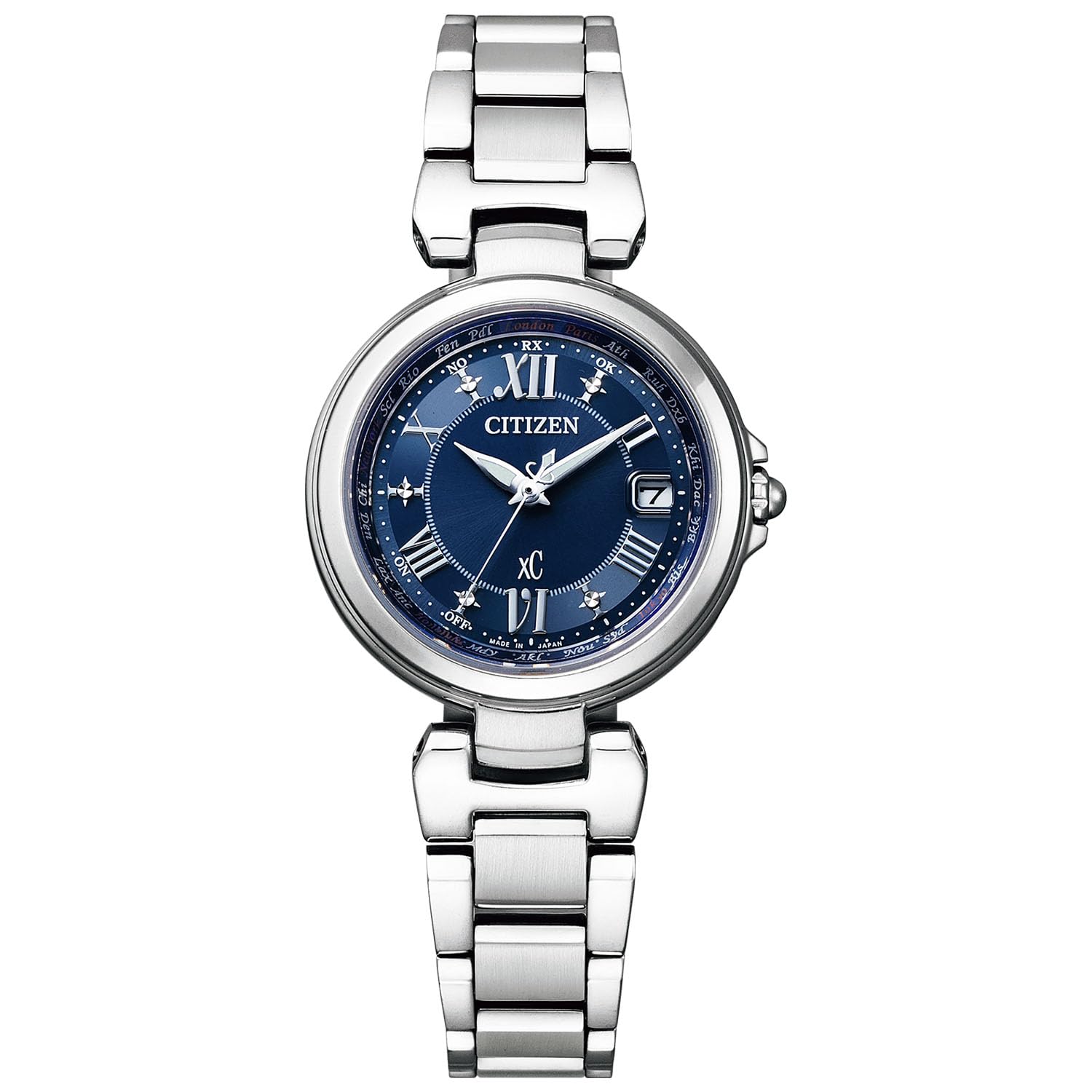 CITIZEN xC Eco Drive Radio Solar Watch (Срібний / щоденний водонепроникний / жіночий) Базова колекція EC1030-50L
CITIZEN xC Eco Drive Radio Solar Watch (Срібний / щоденний водонепроникний / жіночий) Базова колекція EC1030-50L