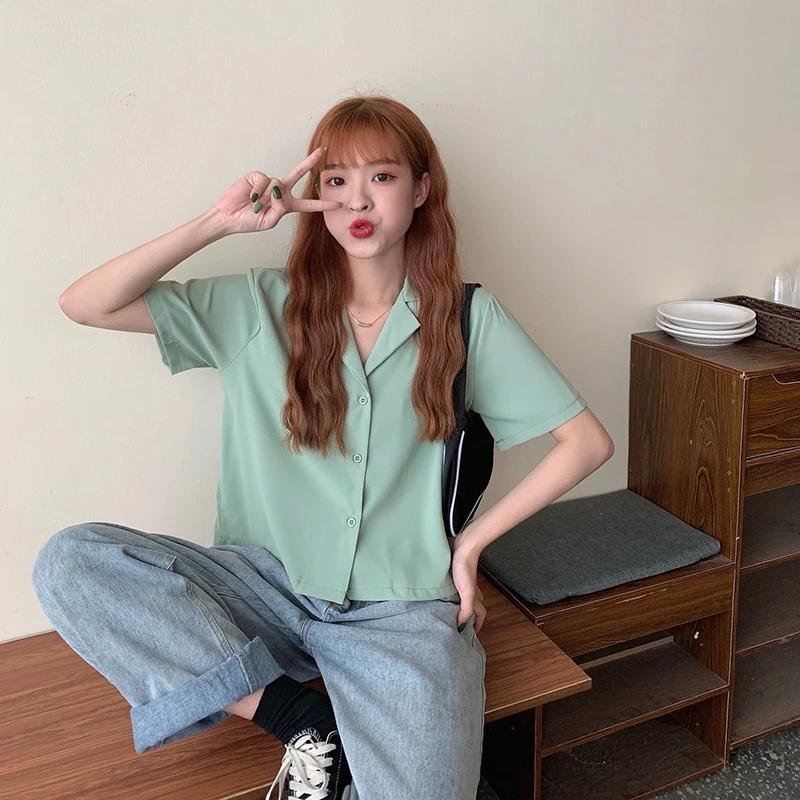 Spring Summer Shirts Women Short Sleeve Turn Down Collar Loose Blouse Office Lady Retro Elegant All Match Solid Basic Casual Top XXL світло-зелений колір
Spring Summer Shirts Women Short Sleeve Turn Down Collar Loose Blouse Office Lady Retro Elegant All Match Solid Basic Casual Top XXL світло-зелений колір