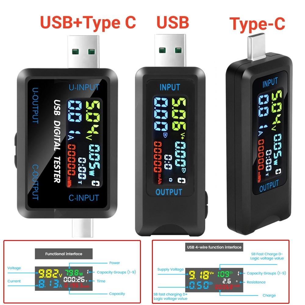 10 в 1 USB тестер цифровий вольтметр постійного струму амперметр струмовий вольтметр вольтметр детектор зарядний пристрій індикатор USB
10 в 1 USB тестер цифровий вольтметр постійного струму амперметр струмовий вольтметр вольтметр детектор зарядний пристрій індикатор USB