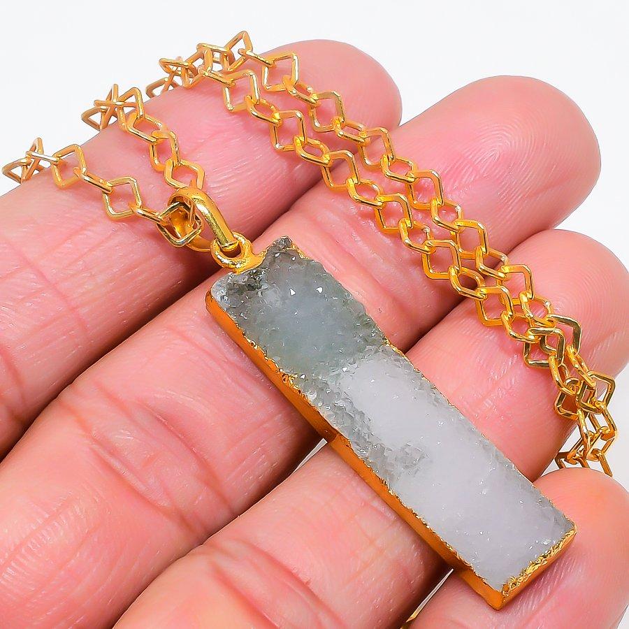 Hememorphite Druzy Gemstone 925 Sterling Silver Jewelry Necklace 20 KJ-677
Hememorphite Druzy Gemstone 925 Sterling Silver Jewelry Necklace 20 KJ-677