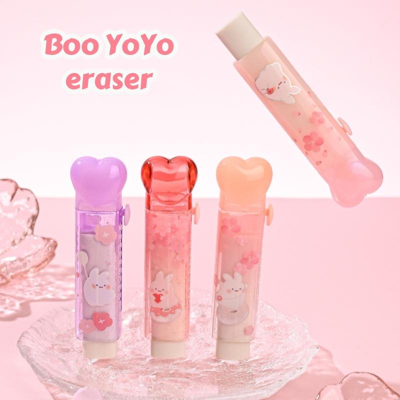 4pcs Retractable Pencil Erasers, BoYoYo Rabbit & Flower series Sliding Type, for Correcting Back to School Student Kids
4pcs Retractable Pencil Erasers, BoYoYo Rabbit & Flower series Sliding Type, for Correcting Back to School Student Kids