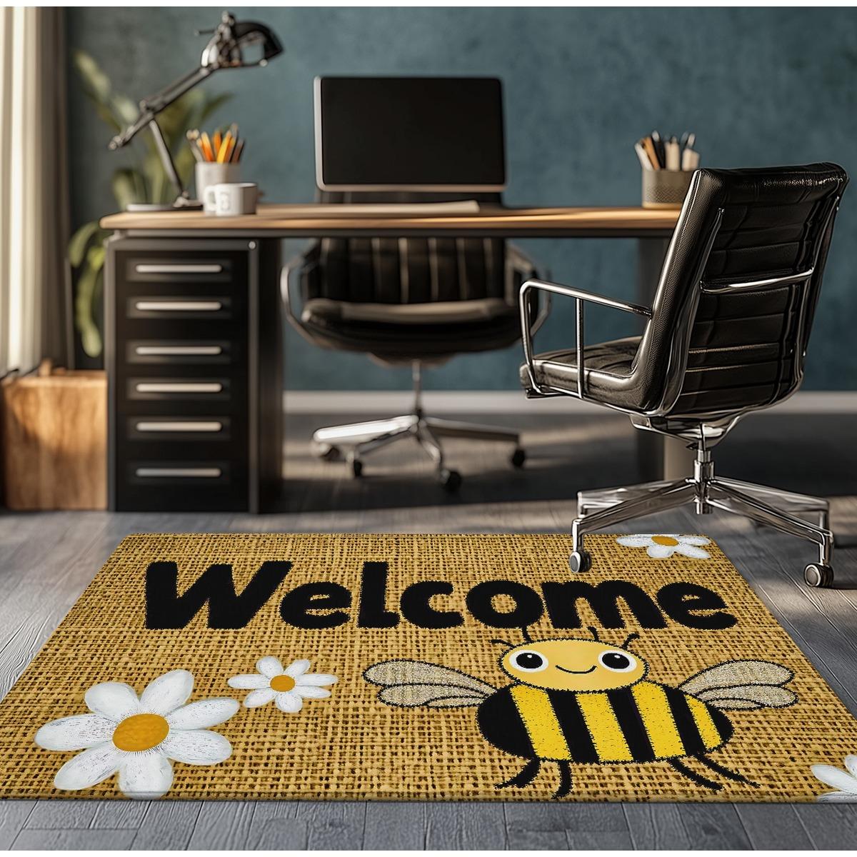 Welcome Bee Daisy Crystal Velvet Rug Funny Home Decor Kitchen Floor Mat Entryway Welcome Mat Bright Yellow Living Room Carpet 50x 80cm
Welcome Bee Daisy Crystal Velvet Rug Funny Home Decor Kitchen Floor Mat Entryway Welcome Mat Bright Yellow Living Room Carpet 50x 80cm