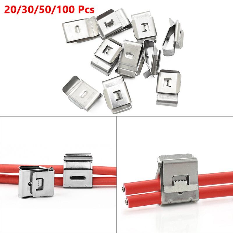 20/30/50/100Pcs Solar Panel Cable Clips Stainless Steel PV Wire Clip Fixing Clamps For 4 Square 2 Wires Cable Wiring Accessories
20/30/50/100Pcs Solar Panel Cable Clips Stainless Steel PV Wire Clip Fixing Clamps For 4 Square 2 Wires Cable Wiring Accessories