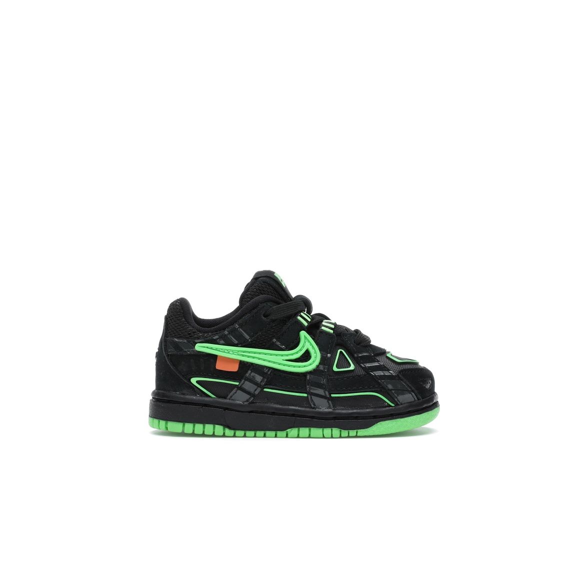 Детские кроссовки Nike Off-White x Rubber Dunk TD Green Strike черные CW7444-001 
Детские кроссовки Nike Off-White x Rubber Dunk TD Green Strike черные CW7444-001