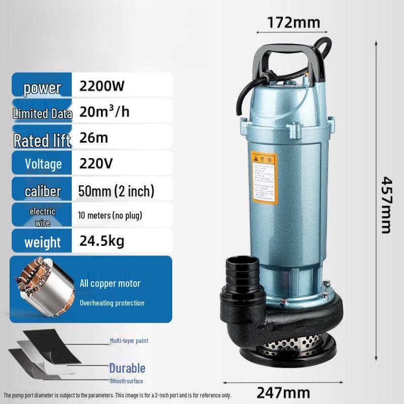 JunDingYing 2.2kW 2-Inch 220V Submersible Pump
JunDingYing 2.2kW 2-Inch 220V Submersible Pump