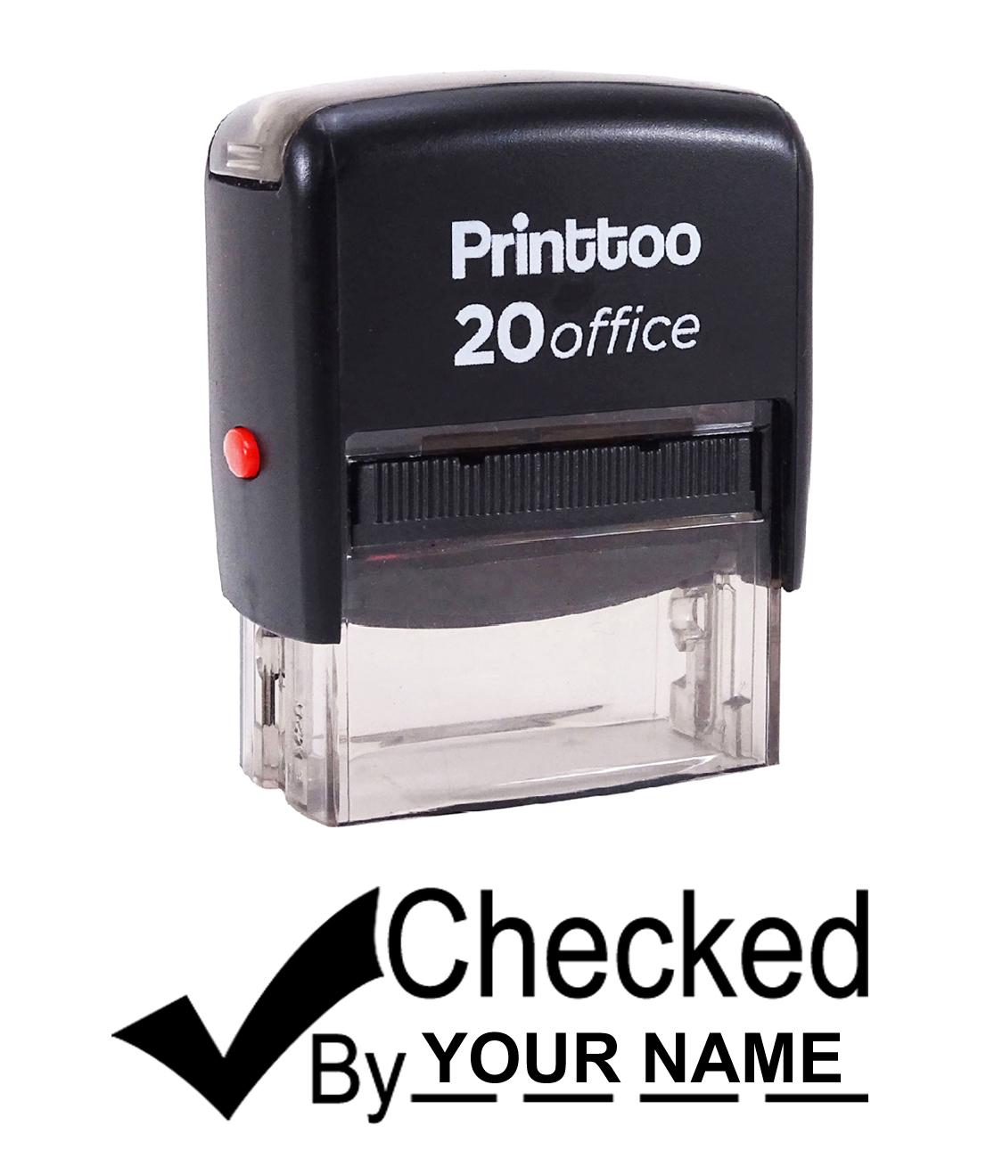 Printtoo Self Inking Rubber Stamp CHECKED BY Office Stationary Custom 14 mm x 38 mm (Approx) красный
Printtoo Self Inking Rubber Stamp CHECKED BY Office Stationary Custom 14 mm x 38 mm (Approx) красный