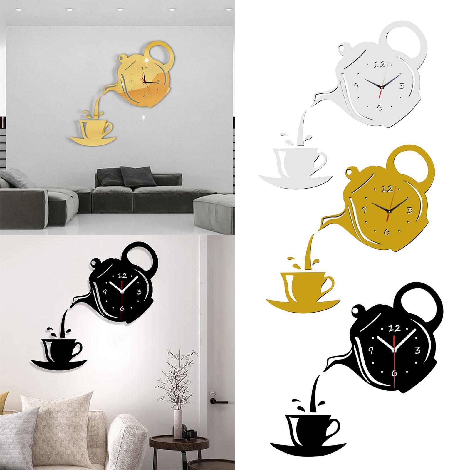 Новые креативные акриловые кофейные чашки 3D настенные часы DIY Чайник Декоративные кухонные настенные часы Гостиная Столовая Домашний декор Часы 28 см
Новые креативные акриловые кофейные чашки 3D настенные часы DIY Чайник Декоративные кухонные настенные часы Гостиная Столовая Домашний декор Часы 28 см
