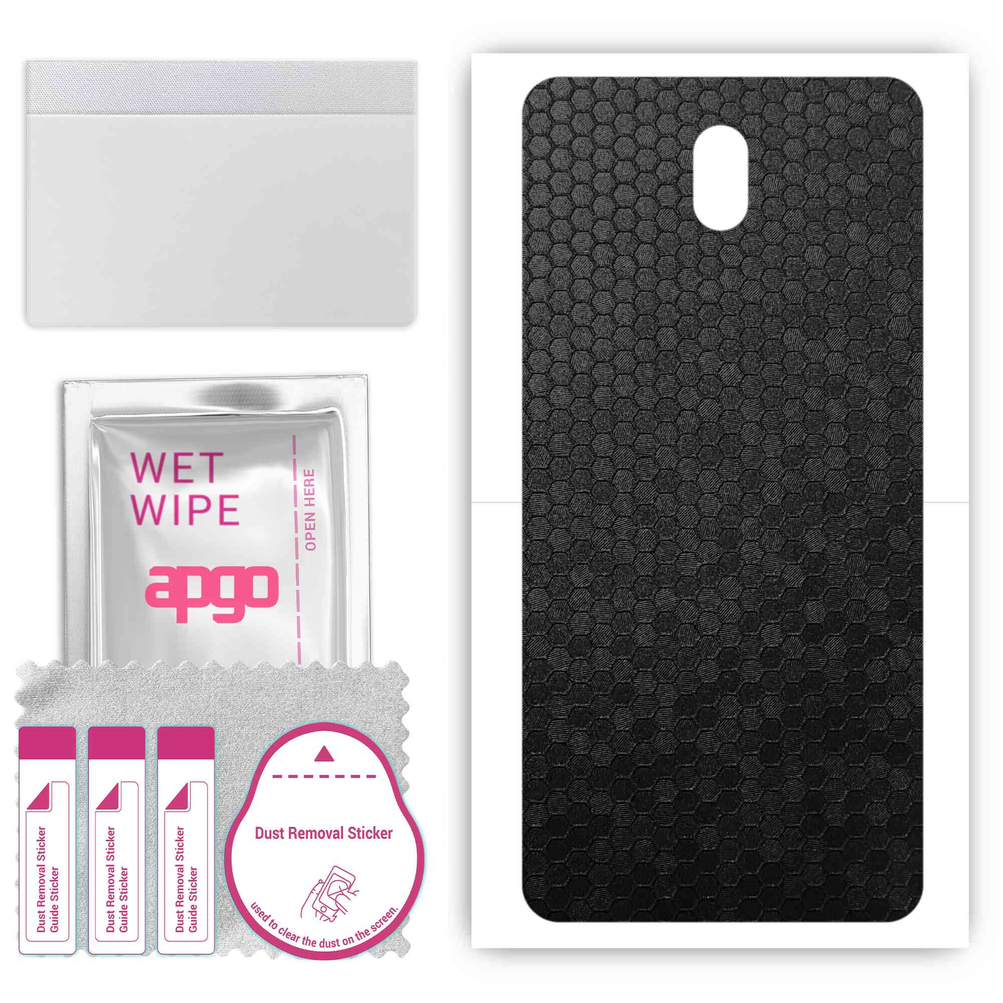 apgo Protective Skin Sticker for the back compatible with Nokia C01 Plus, Wrap Film, Foil, Vinyl - Pattern Black Honeycomb
apgo Protective Skin Sticker for the back compatible with Nokia C01 Plus, Wrap Film, Foil, Vinyl - Pattern Black Honeycomb