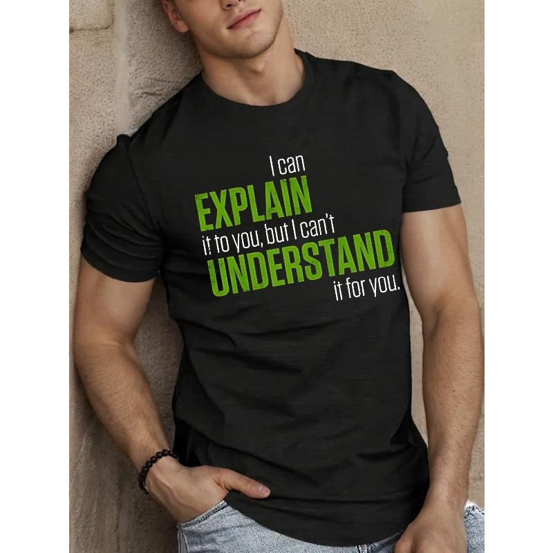 I Can Explain It to You Men s Short Sleeve T-shirt Summer T-shirt Top Oversized, Cool, Casual, and Fashionable 4XL чорний
I Can Explain It to You Men s Short Sleeve T-shirt Summer T-shirt Top Oversized, Cool, Casual, and Fashionable 4XL чорний