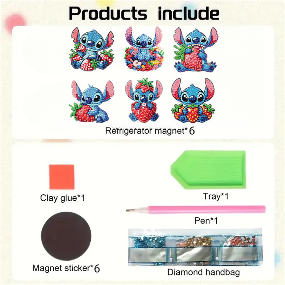 6pcs/Set The Stitch Series Diamond Painting Magnets for Refrigerator Diamond Art Fridge Magnets for Adults Diamond Art Refrigerator Magnets Kits
6pcs/Set The Stitch Series Diamond Painting Magnets for Refrigerator Diamond Art Fridge Magnets for Adults Diamond Art Refrigerator Magnets Kits