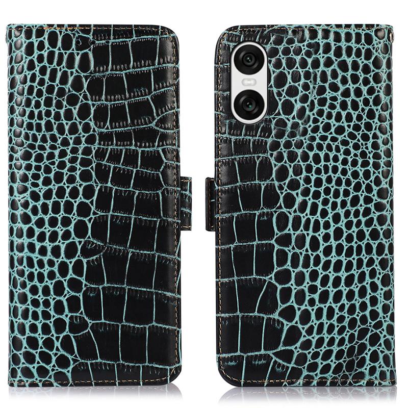 For Sony Xperia 10 VI Case Crocodile Texture Genuine Cow Leather Phone Wallet Cover Green
For Sony Xperia 10 VI Case Crocodile Texture Genuine Cow Leather Phone Wallet Cover Green