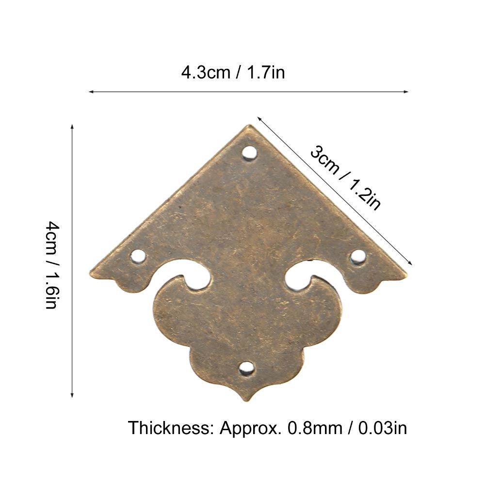 10PCS One Sided Antique Decorative Box Corner Decorative Brass Box Corner Protector For Bookcase
10PCS One Sided Antique Decorative Box Corner Decorative Brass Box Corner Protector For Bookcase