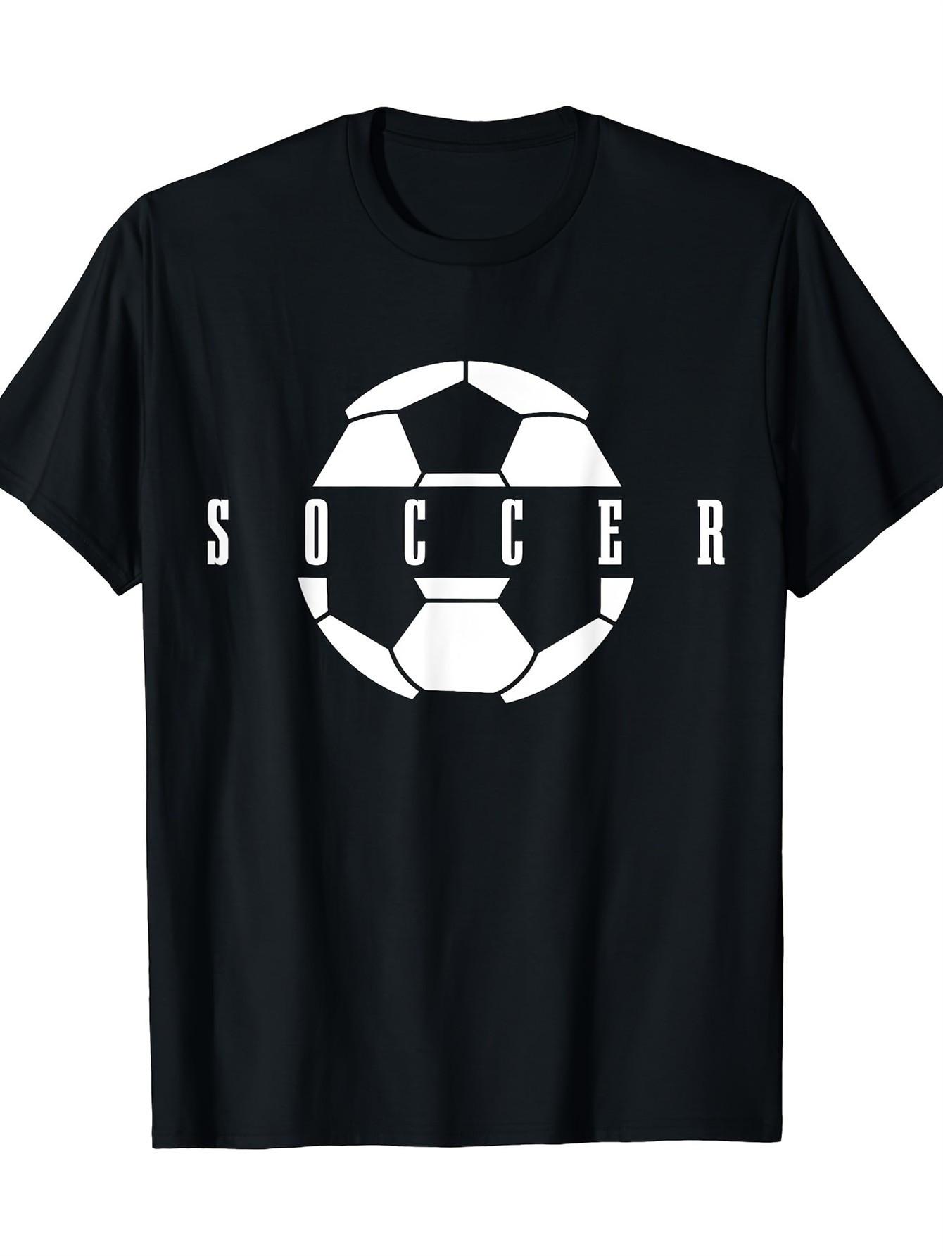 Soccer Graphic T-shirt - Black with White Soccer Ball & SOCCER Print XXXL
Soccer Graphic T-shirt - Black with White Soccer Ball & SOCCER Print XXXL