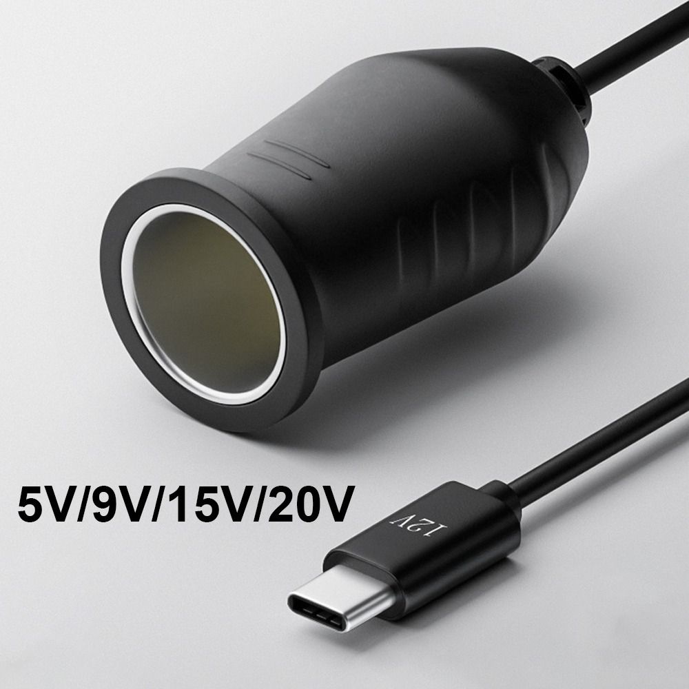 USB Type-C Work with 65W PD Charger Converter 9/15/12/20V USB C to Cigarette Lighter Adapter Cable 1m-12V
USB Type-C Work with 65W PD Charger Converter 9/15/12/20V USB C to Cigarette Lighter Adapter Cable 1m-12V